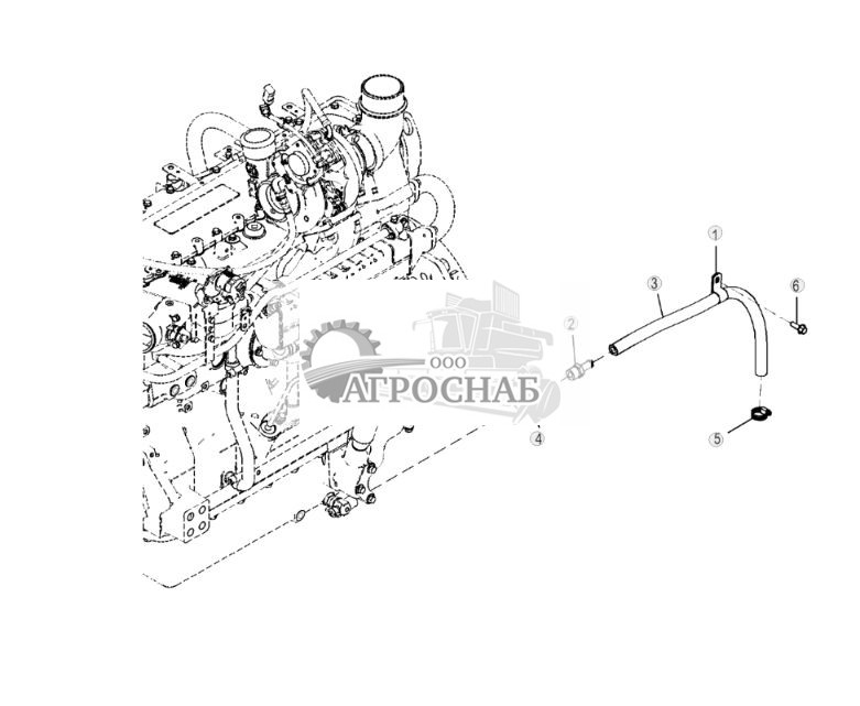 Сливная линия моторного масла (Engine 6090HDW01  6090HDW04-) - ST318159 359.jpg